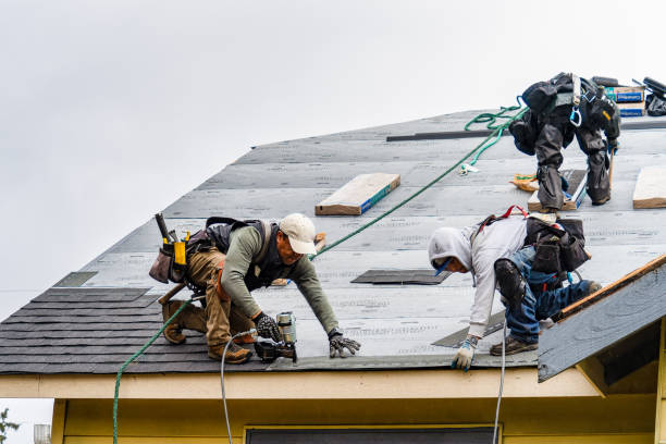 Professional Gutter Installation technician working in Terre Haute, IN
